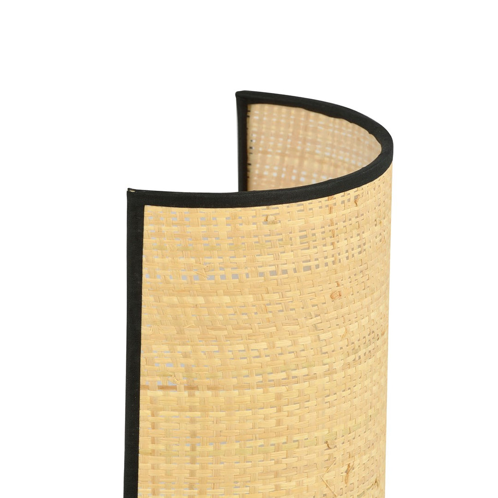 Sora Wandlamp – Rotan Zwart/Naturel